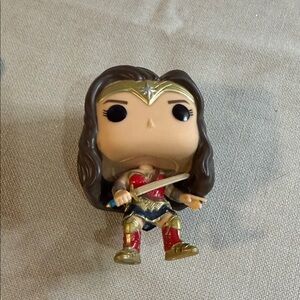 Funko Wonder Woman Figure with Red and Gold